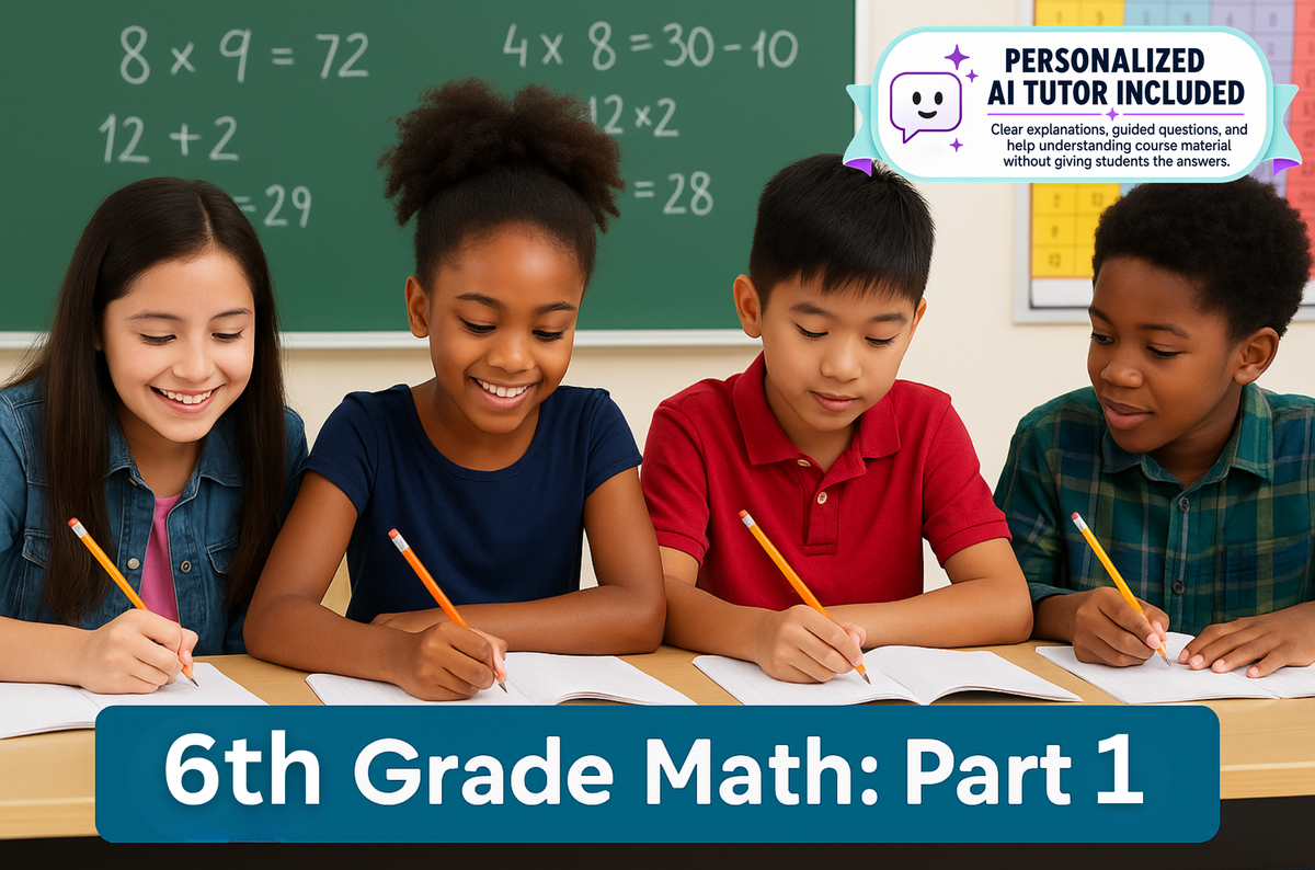 6th Grade Math - Part 1 (With Personalized AI Tutor)