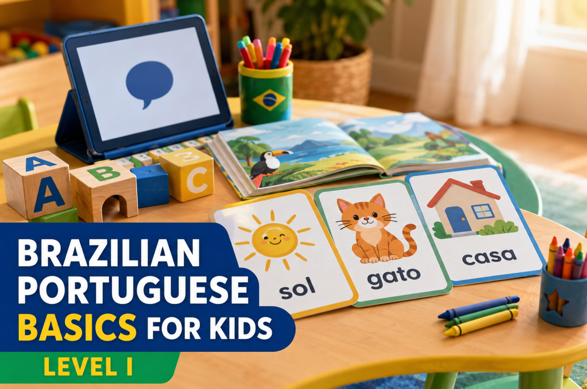 Brazilian Portuguese Basics for Kids- Level 1